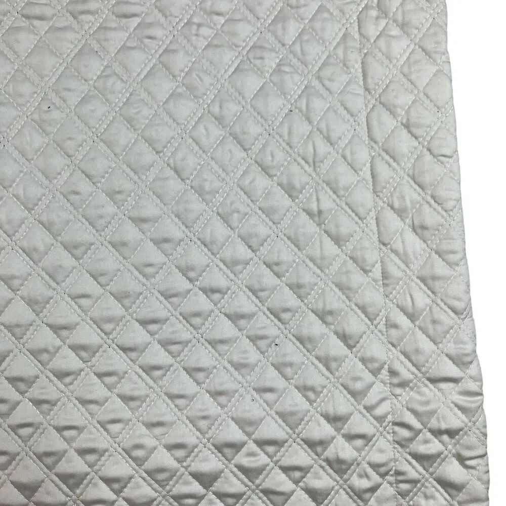 Ralph Lauren King Pillow Sham White Cotton Diamond Quilted Luxury 20x36